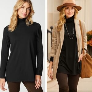 J. JILL Luxe Supima Shirttail Turtleneck Tunic